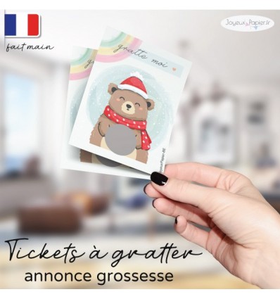 carte a gratter annonce grossesse doux hiver