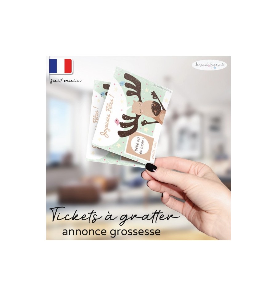 Lot de 4 cartes à gratter personnalisables - Annonce ou message au choix -  Modèle Chouette nouvelle : : Produits Handmade