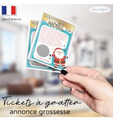 Ticket carte à gratter annonce grossesse noël