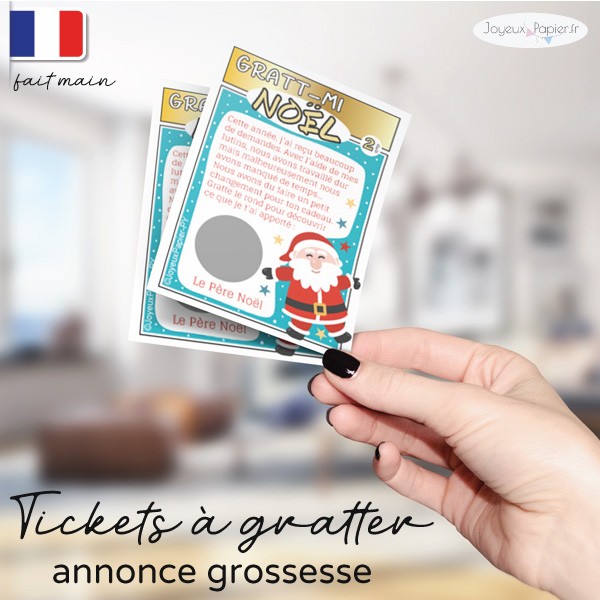 Livraison Rapide Carte A Gratter Annonce Grossesse Special Noel