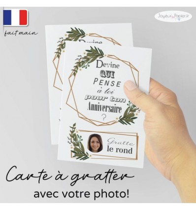 Carte à gratter joyeux anniversaire photo à gratter