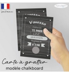 Carte à gratter demande témoin tableau chalkboard