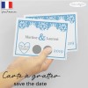 Carte à gratter save the date mariage