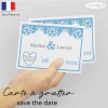 Carte a gratter save the date mariage