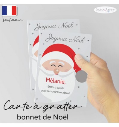 Carte à gratter cadeau surprise noel