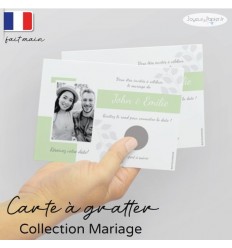 Carte à gratter Save the date mariage 01