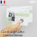 Carte à gratter Save the date mariage