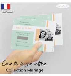 Carte à gratter Save the date mariage 02