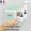 Carte à gratter Save the date mariage photo