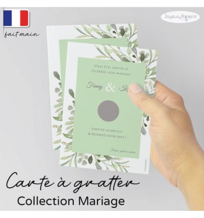 Carte à gratter Save the date mariage 04