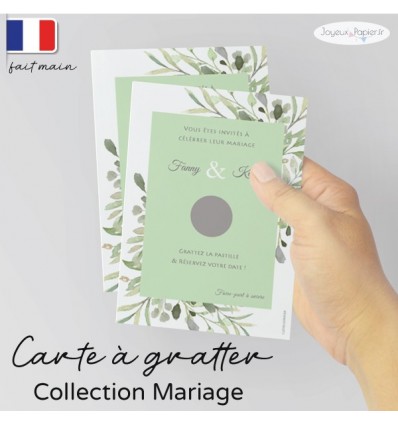 Carte à gratter Save the date mariage 04