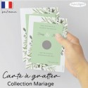 Carte à gratter Save the date mariage 04