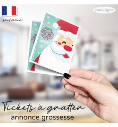 carte a gratter annonce grossesse père noël