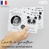 Carte invitation anniversaire panda