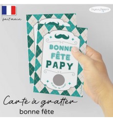 Carte à gratter bonne fête papy