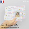 Carte a gratter invitation anniversaire fille