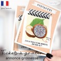 Carte a gratter annonce grossesse noisette taille fruit bébé