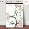 Affiche arbre à empreinte mariage