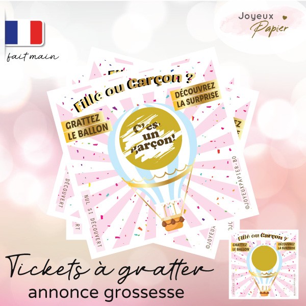 Carte A Gratter Fille Ou Garcon Revelation Sexe Bebe Petit Ptix