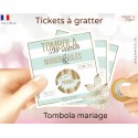 Ticket tombola carte à gratter mariage personnalisé