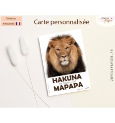 Carte papa lion hakuna mapapa fête des pères