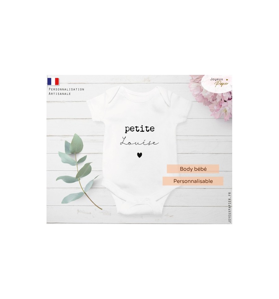 Body bébé Future grande-soeur Body pour bébé personnalisé Cadeau de bébé  personnalisé Vêtement de bébé à personnaliser Texte -  France