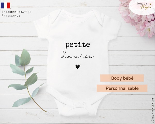 Body bébé personnalisé - Réalisé avec amour