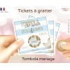 tombola mariage carte à gratter personnalisé