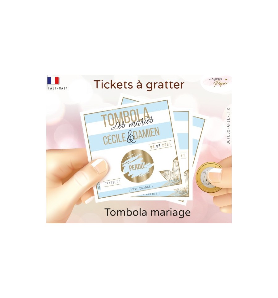 Ticket carte à gratter personnalisable - choix de la carte - annonce  grossesse, mariage, témoin - message personnalisé - Un grand marché