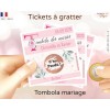 tombola mariage carte à gratter personnalisée