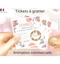 Tickets à gratter personnalisés pour votre animation