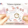 Ticket tombola carte à gratter commerciale personnalisée