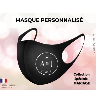 masque personnalisable mariage protection visage