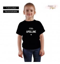 T-shirt enfant mlle prénom personnalisé