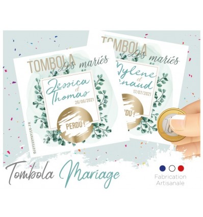 tombola des mariés animation carte à gratter