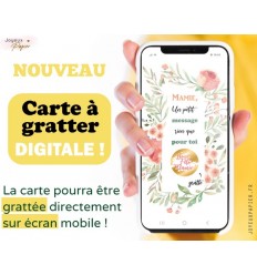 carte à gratter numérique florale bonne fête