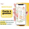 carte à gratter numérique florale bonne fête