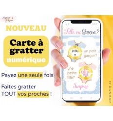 révélation fille ou garçon carte à gratter numérique