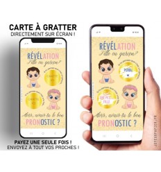 annonce fille ou garçon carte à gratter numérique