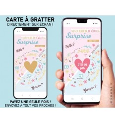 carte à gratter digitale surprise fille ou garçon