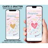 carte à gratter digitale surprise fille ou garçon