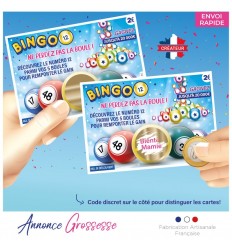 carte a gratter grossesse bingo bébé est en route