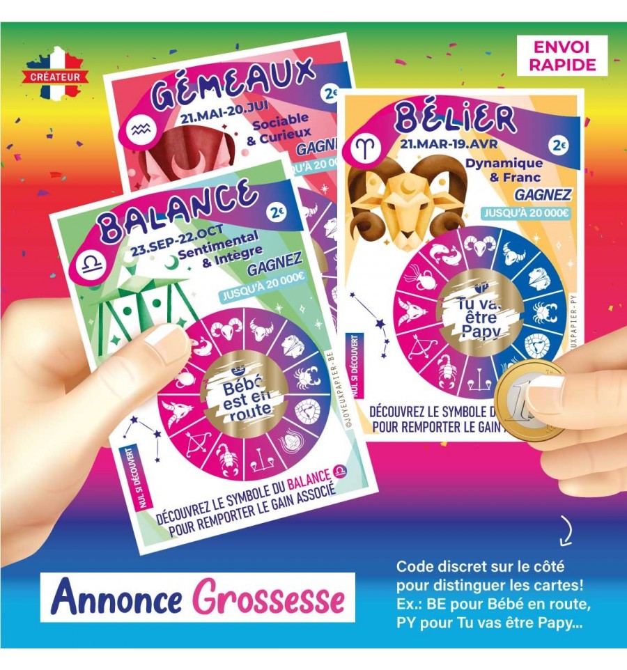 Annonce Grossesse Carte a Gratter Annonce Grossesse Famille Annonce  Grossesse Originale 