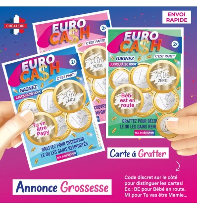 carte a gratter grossesse tu vas être tata