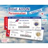 Billet avion à gratter voyage surprise carte embarquement