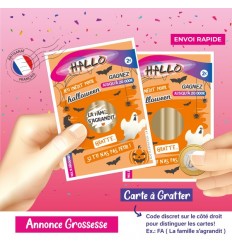 Ticket carte à gratter - annonce grossesse, bientôt bébé - marraine et  parrain - Un grand marché