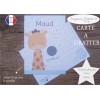 Carte à gratter demande parrain marraine modèle girafe