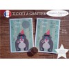 Ticket mini carte à gratter annonce grossesse modèle cerf de noël tu vas être tonton