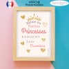 Affiche même les princesses rangent leur chambre