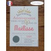 Carte à gratter anniversaire princesse